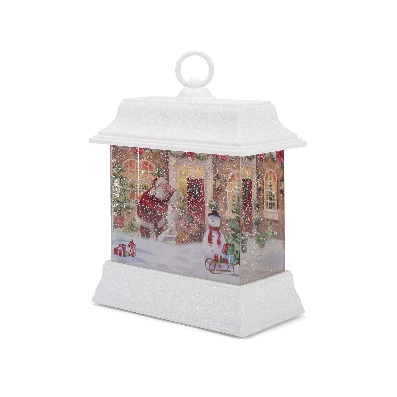 Peaking Red Santa LED Decorative Tabletop Snow Water Globe