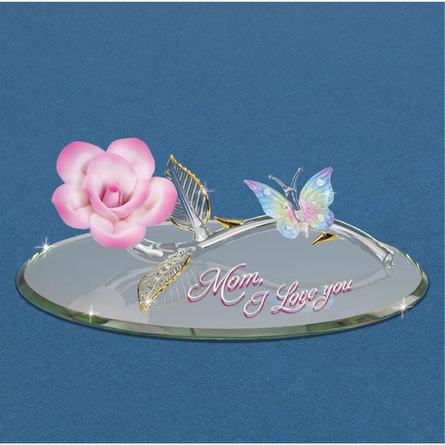 Glass Baron Butterfly "Mom I Love you" Figure
