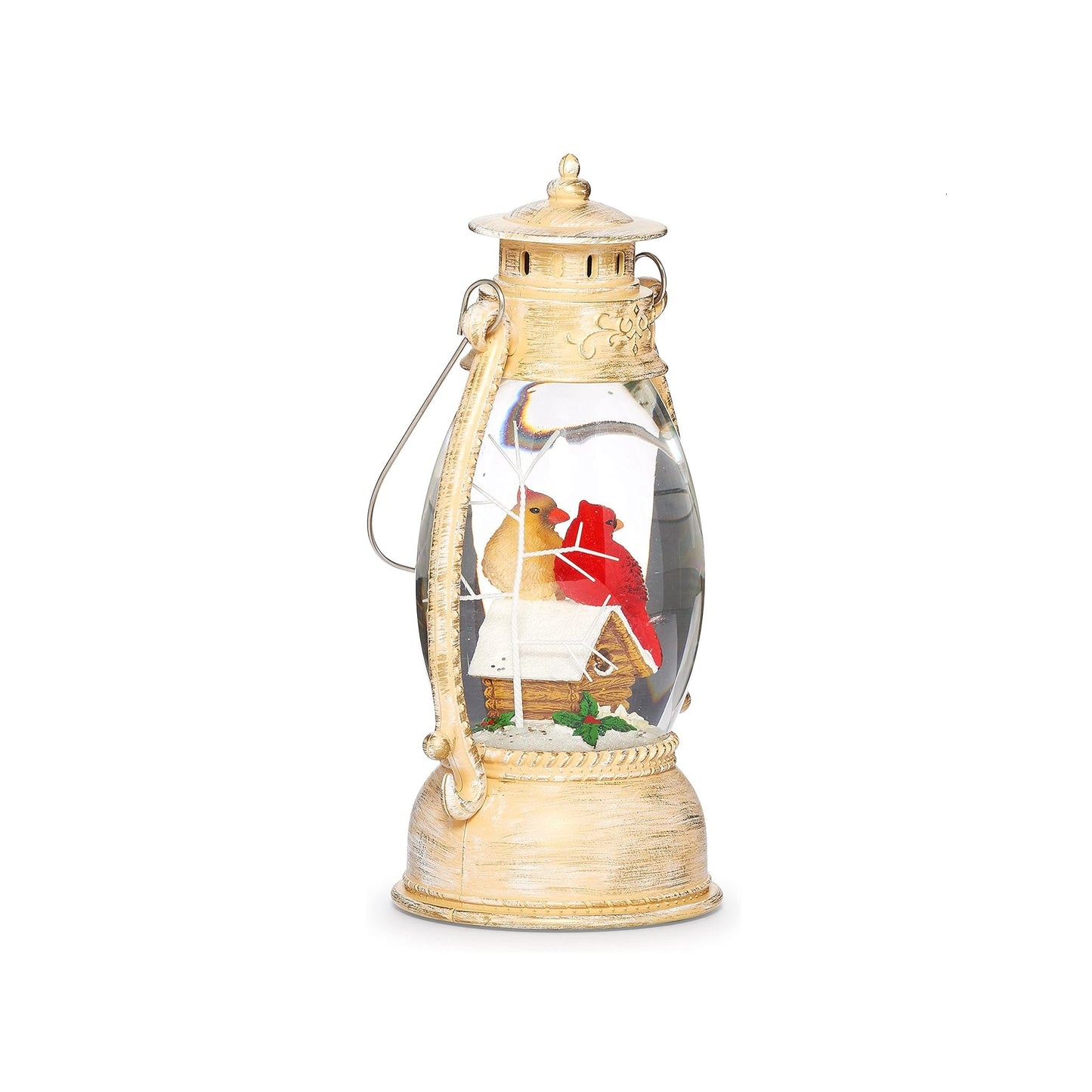 Roman Cardinal Birdhouse LED Swirl Birdhouse Lantern