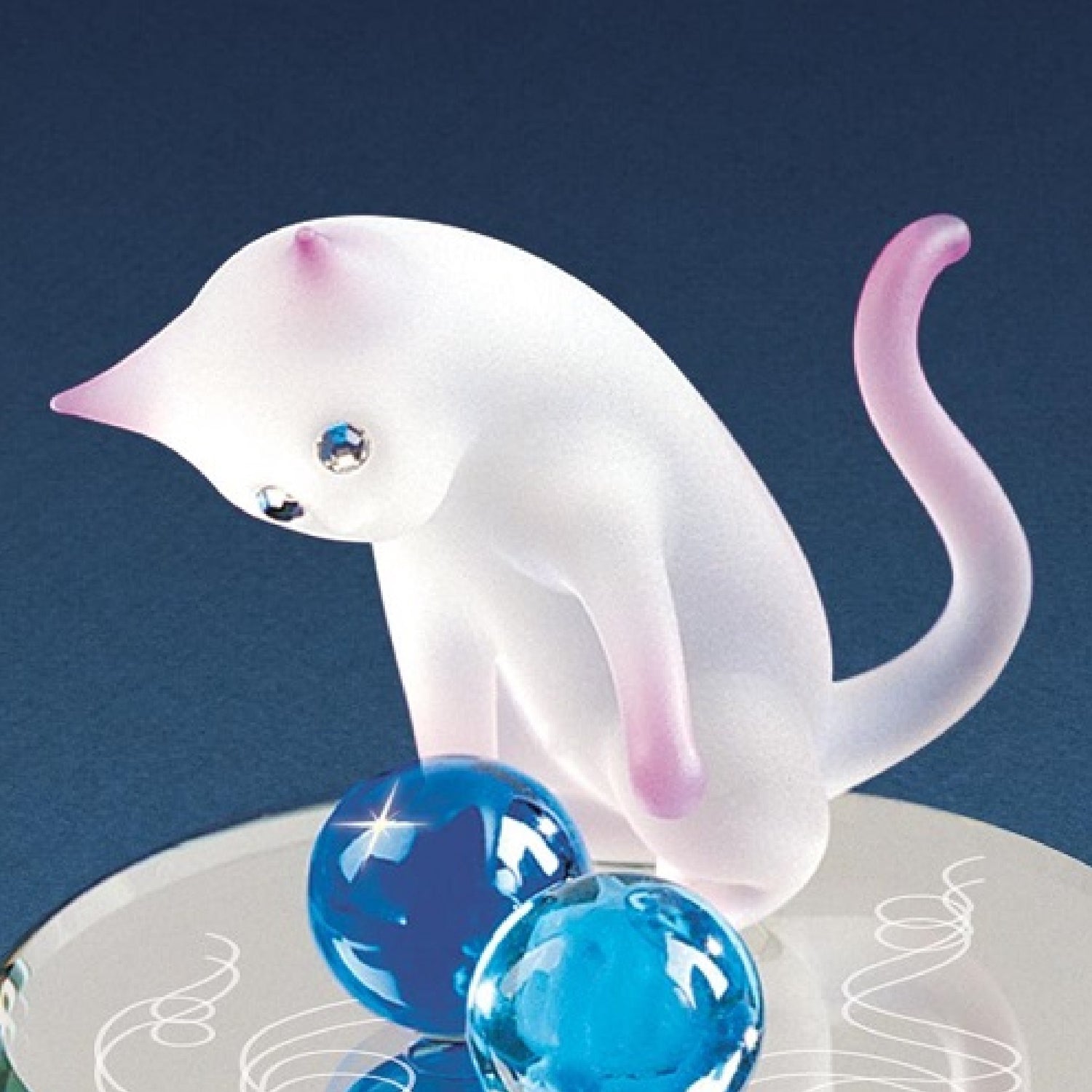 Glass Baron Curious Cat Figurine