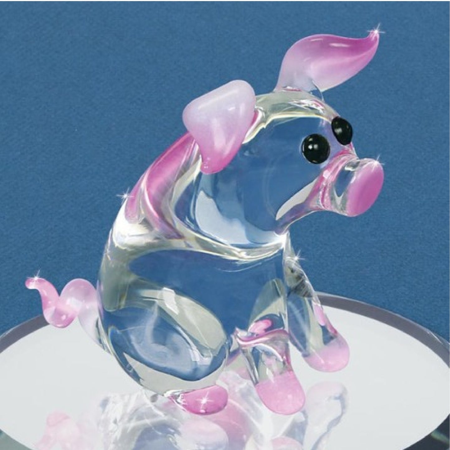 Glass Baron Pink Piglet Figurine