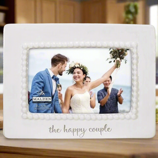 Malden "the happy couple" Ceramic Beaded Wedding Frame