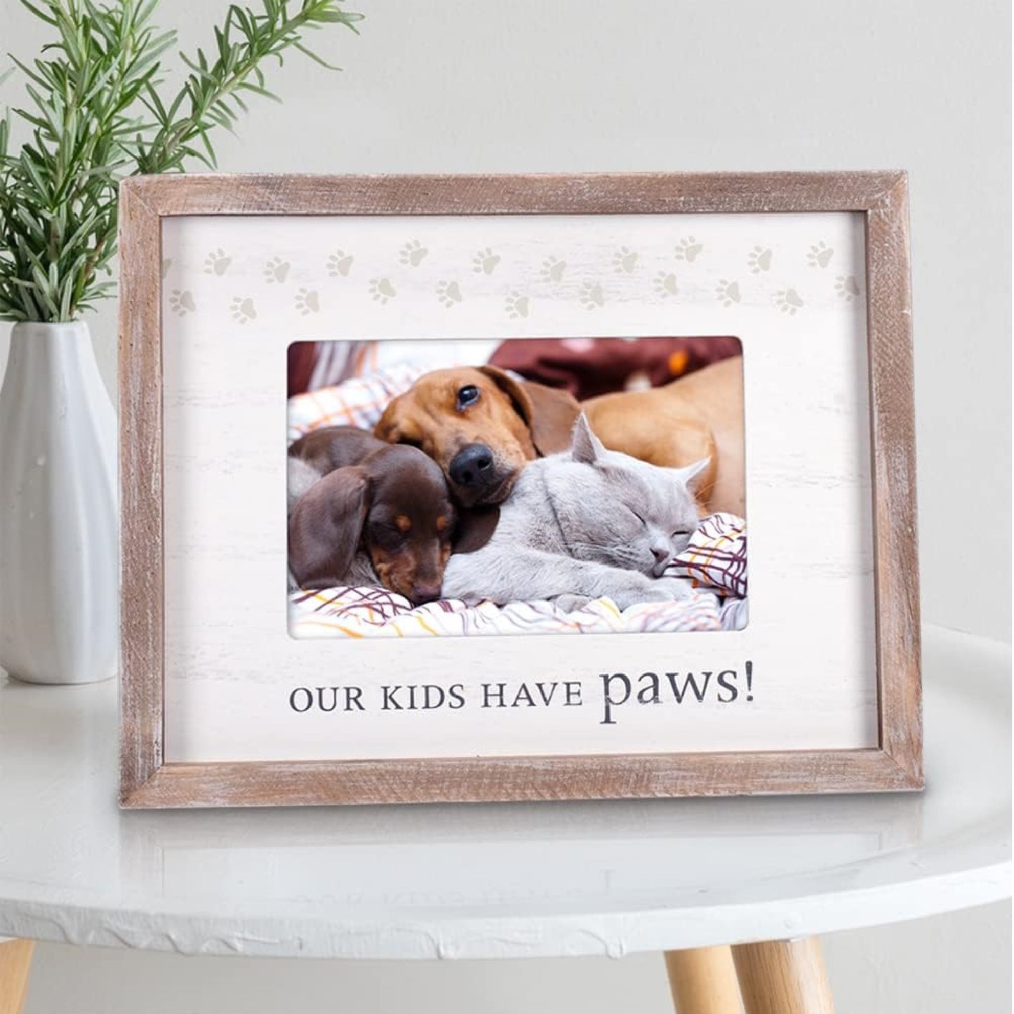 Malden "OUR KIDS HAVE paws!" Pet Rustic Border Picture Frame