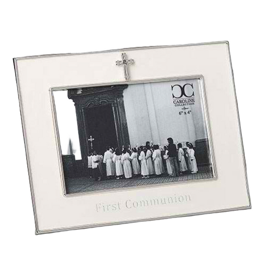Caroline Collection Frame First Communion Horizontal With Cross