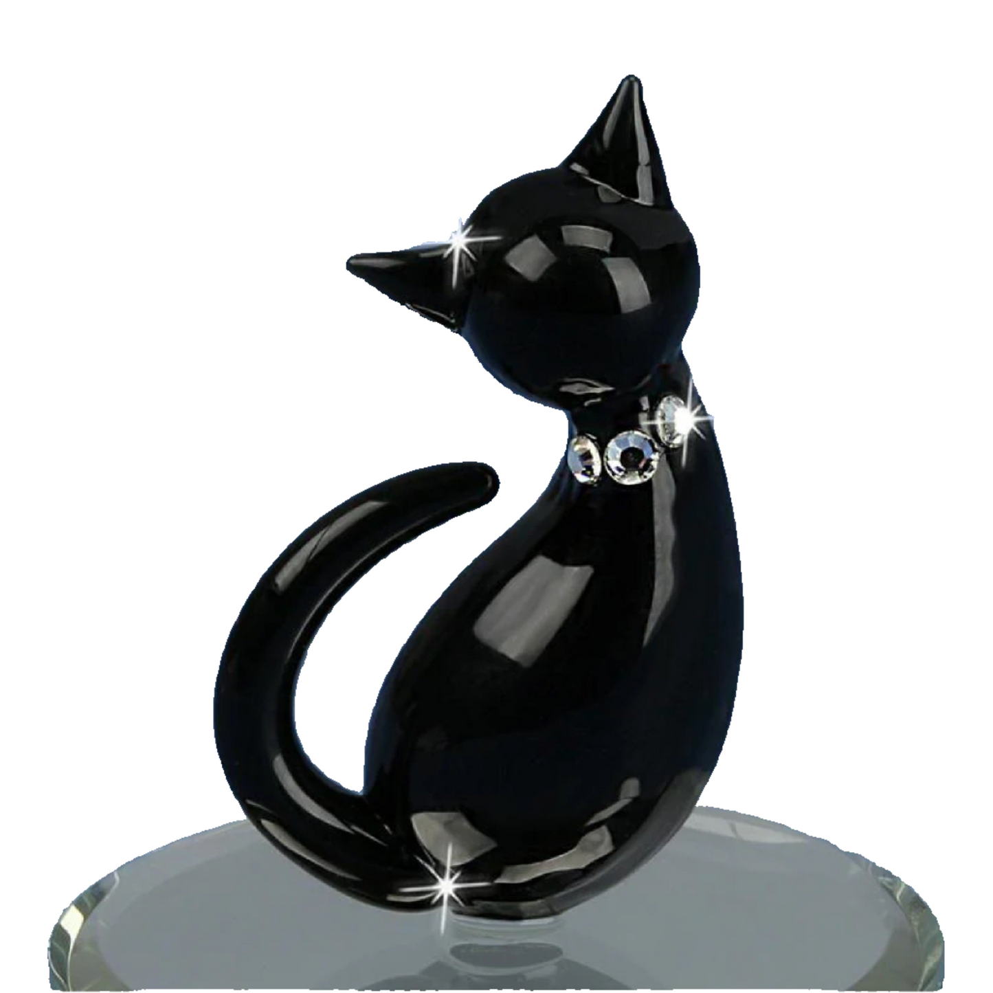 Glass Baron Black Cat Figurine