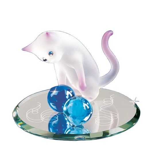 Glass Baron Curious Cat Figurine