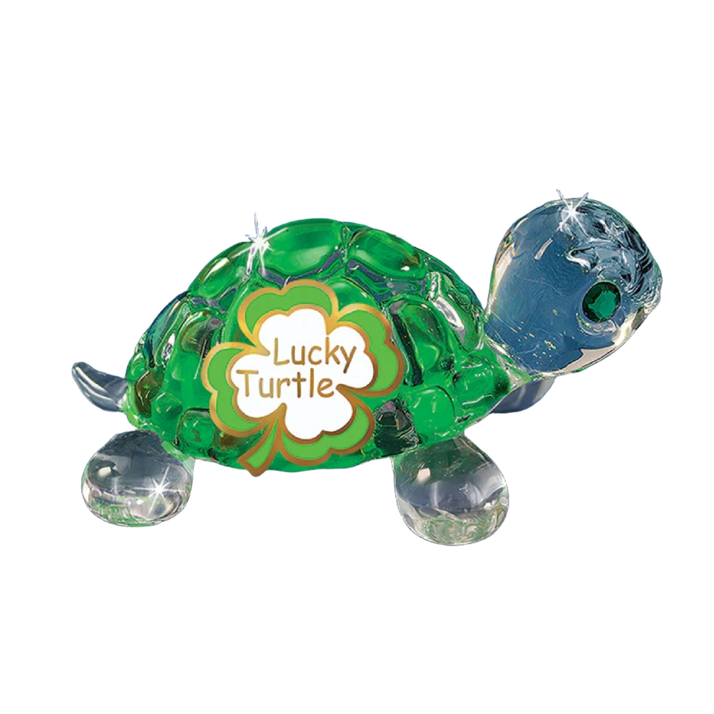 Glass Baron Lucky Green Turtle Figure