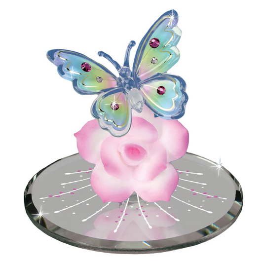 Butterfly Bedazzled Glass Figurine by Glass Baron Figure
