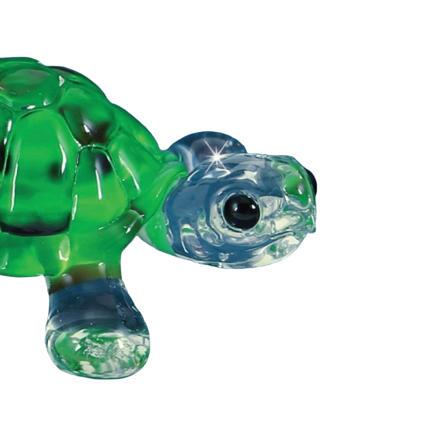 Glass Baron Green Turtle Figurine