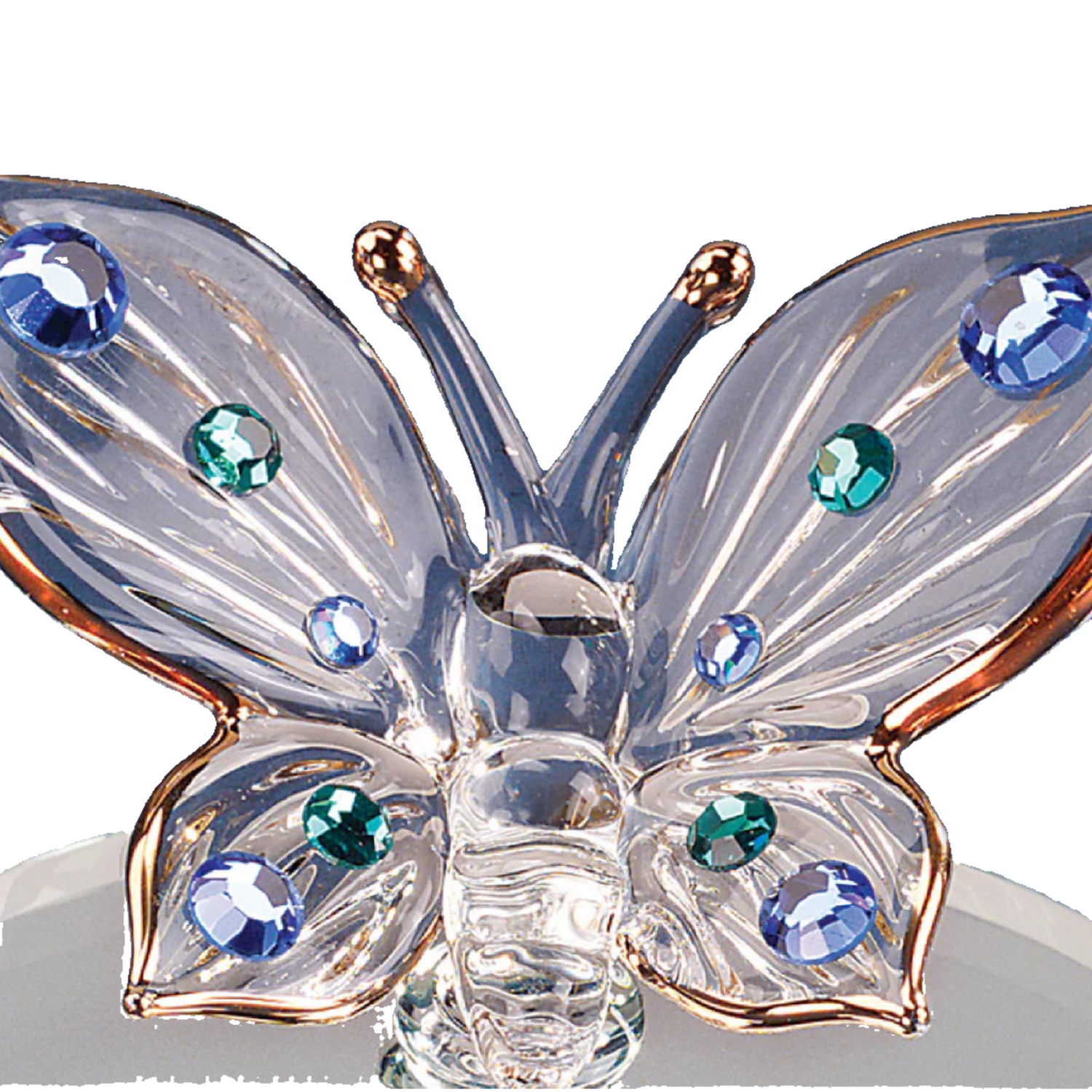 Glass Baron Blue Crystal Butterfly
