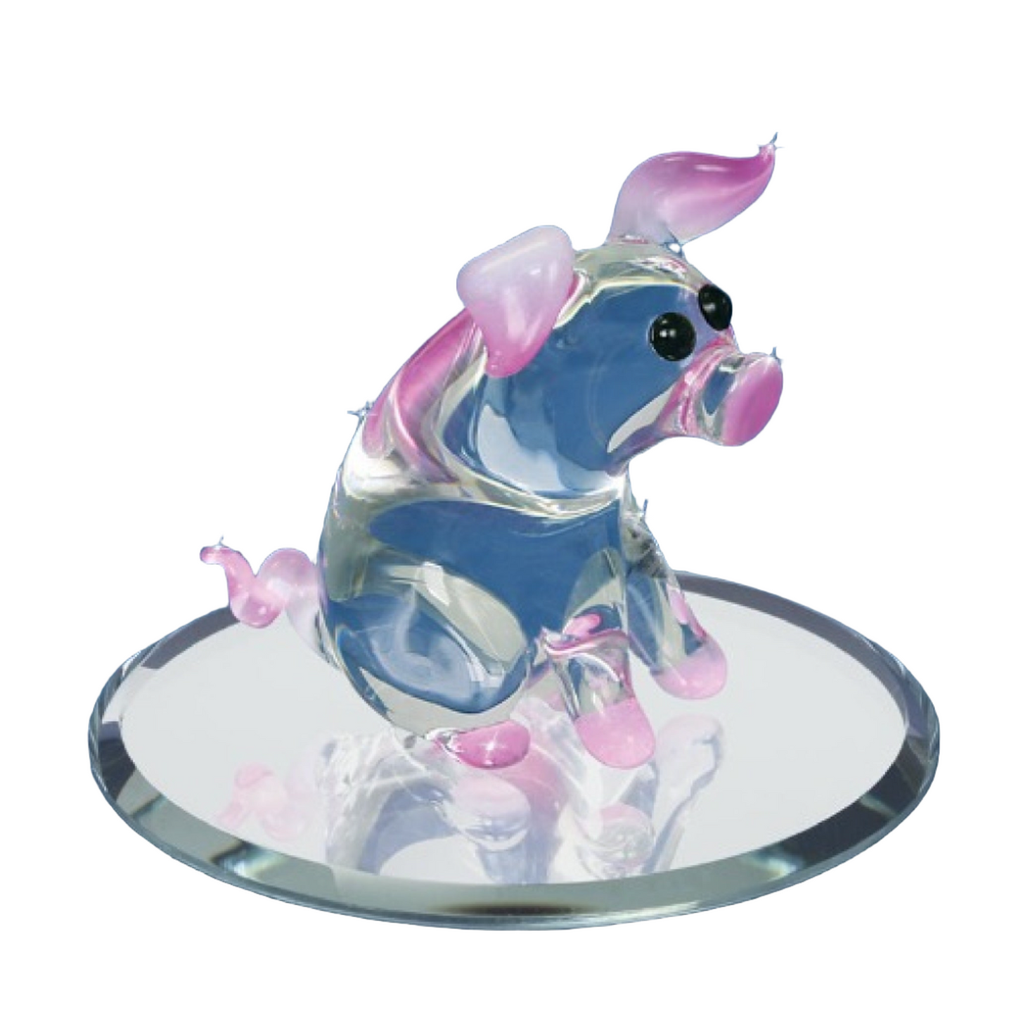 Glass Baron Pink Piglet Figurine