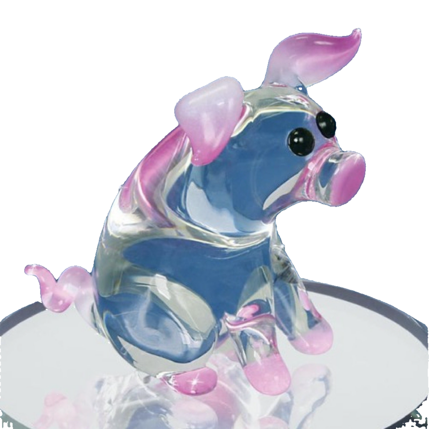 Glass Baron Pink Piglet Figurine