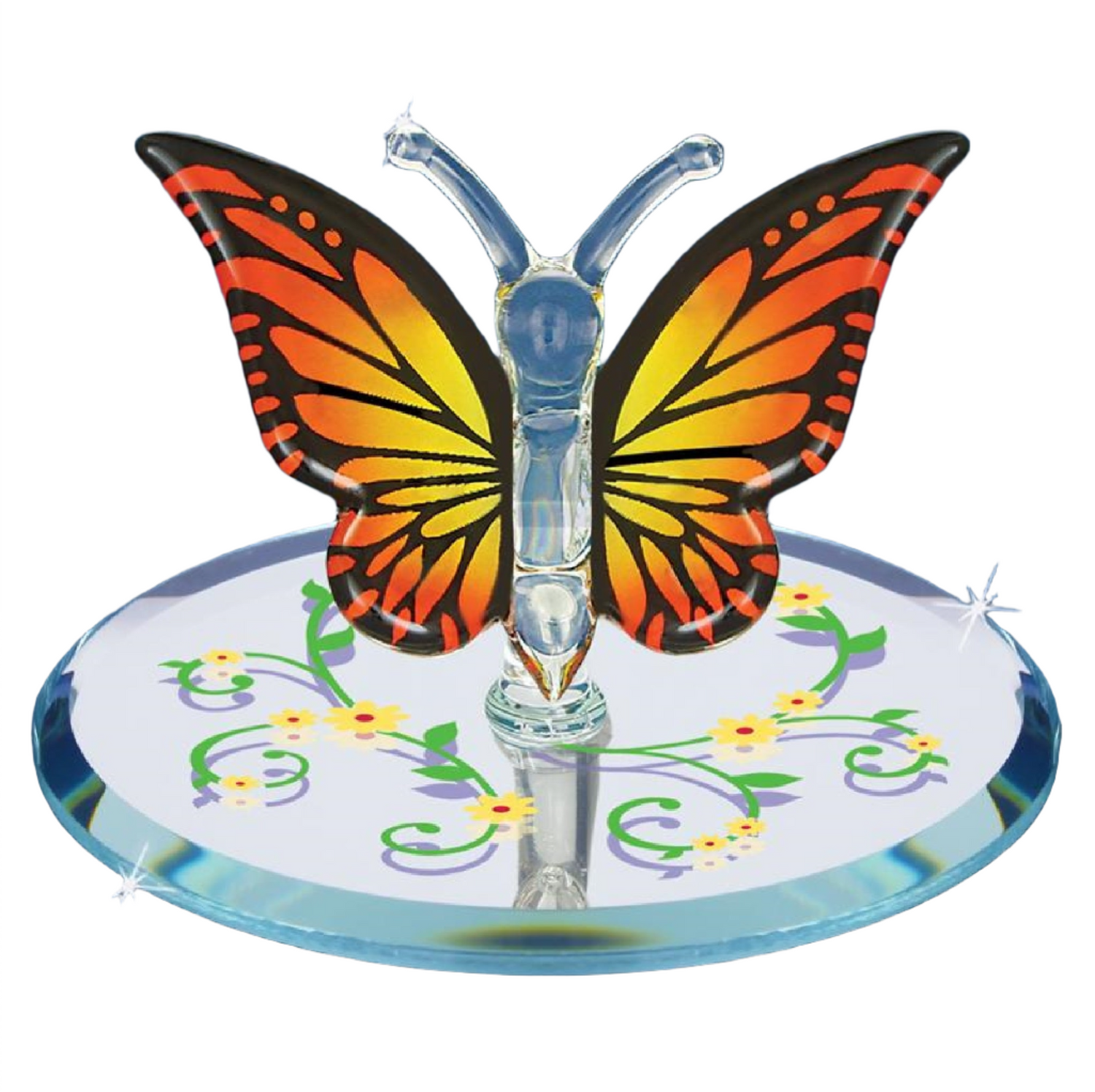 Glass Baron Butterfly, Monarch  Large Figure
