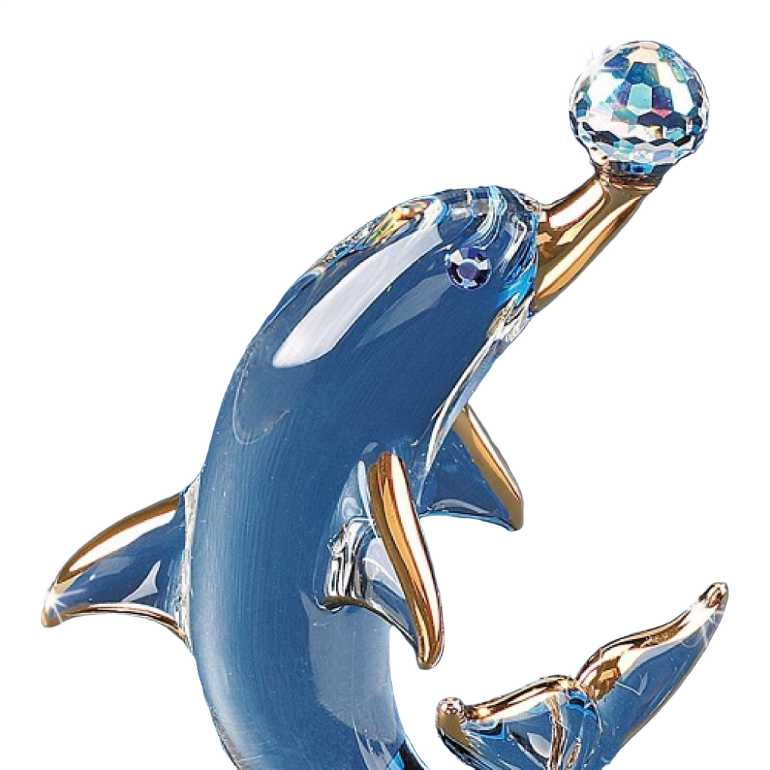 Glass Baron Dolphin Balancing Crystal Ball