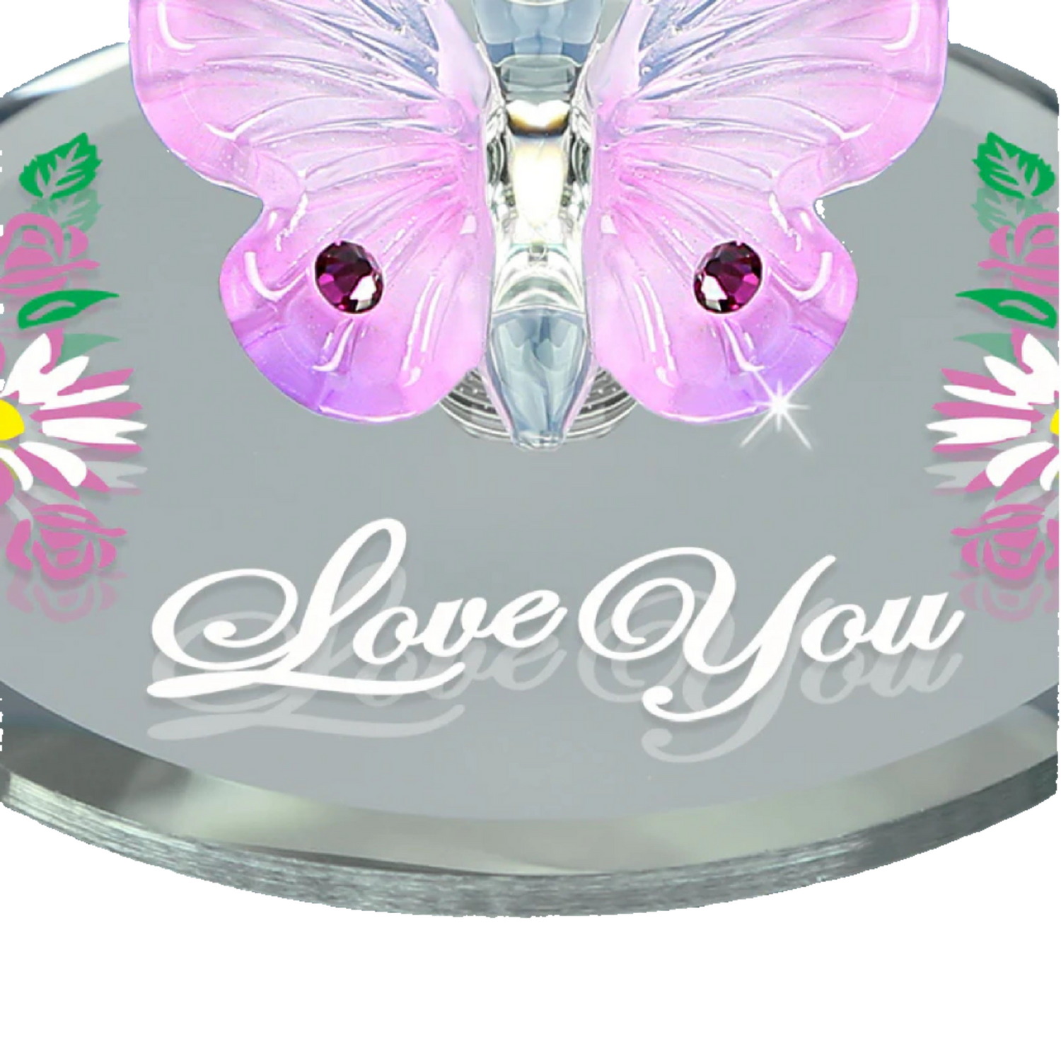 Glass Baron Butterfly "Love You" Figure