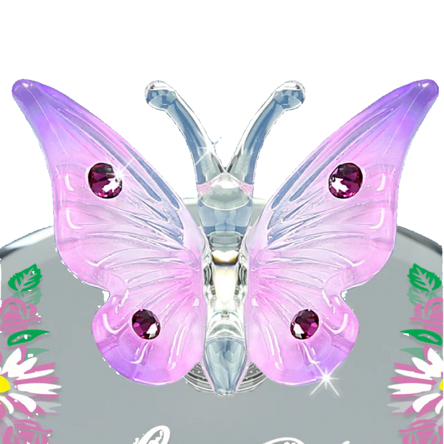 Glass Baron Butterfly "Love You" Figure