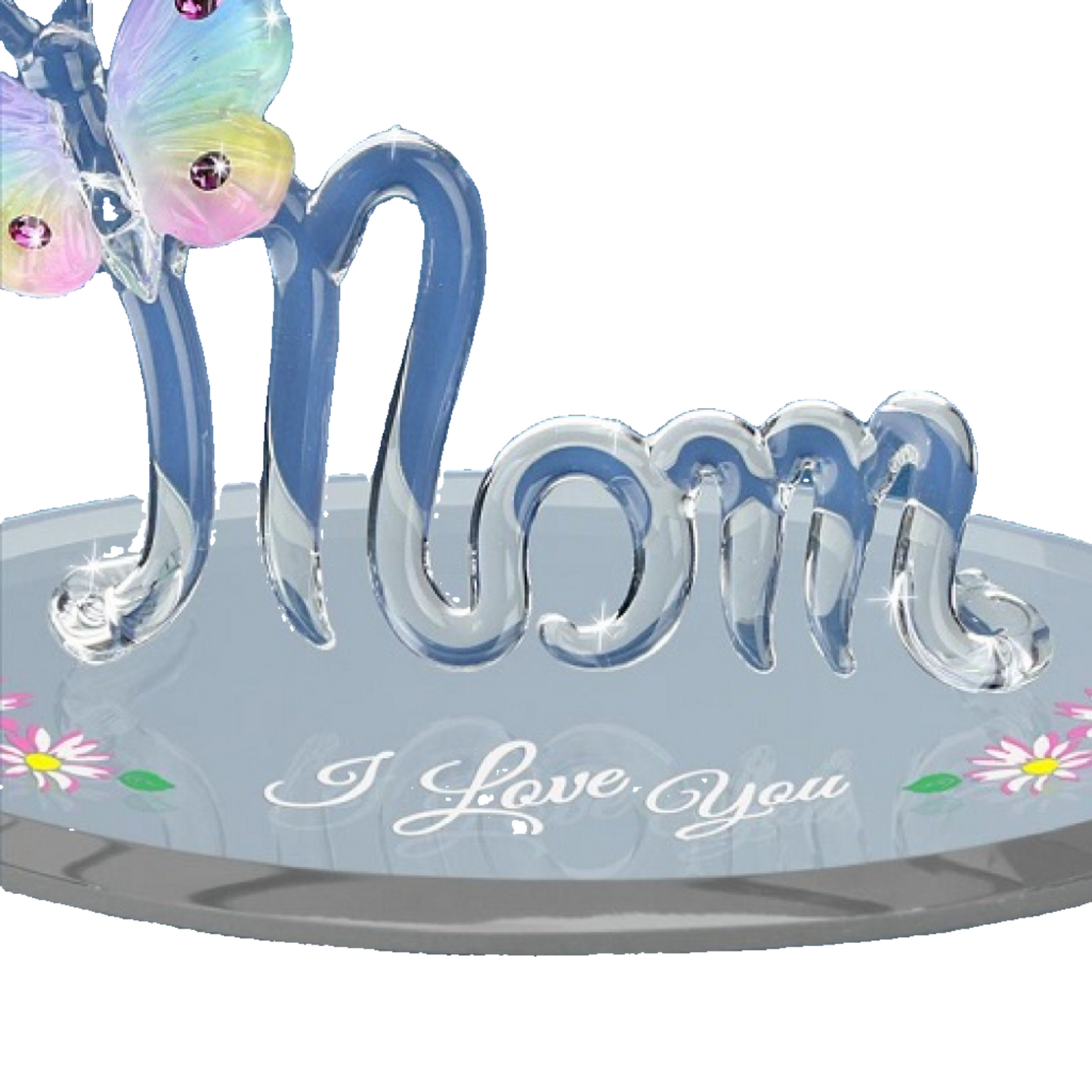 Glass Baron Mom with Butterfly "I Love You"