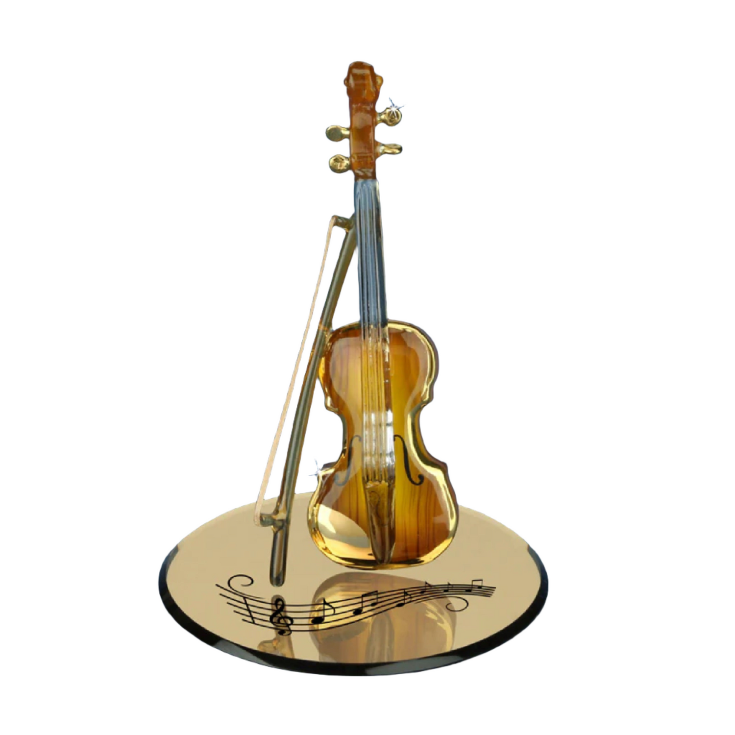 Glass Baron Gold Violin Figurine