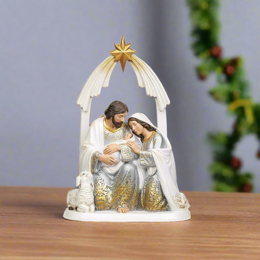 Holy Family 9.75" H Gold Ombre Finish Figure by Josephs Studio