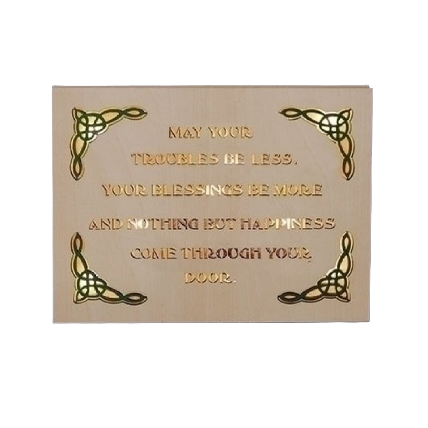 Roman LED Irish Laser Cut Plaque