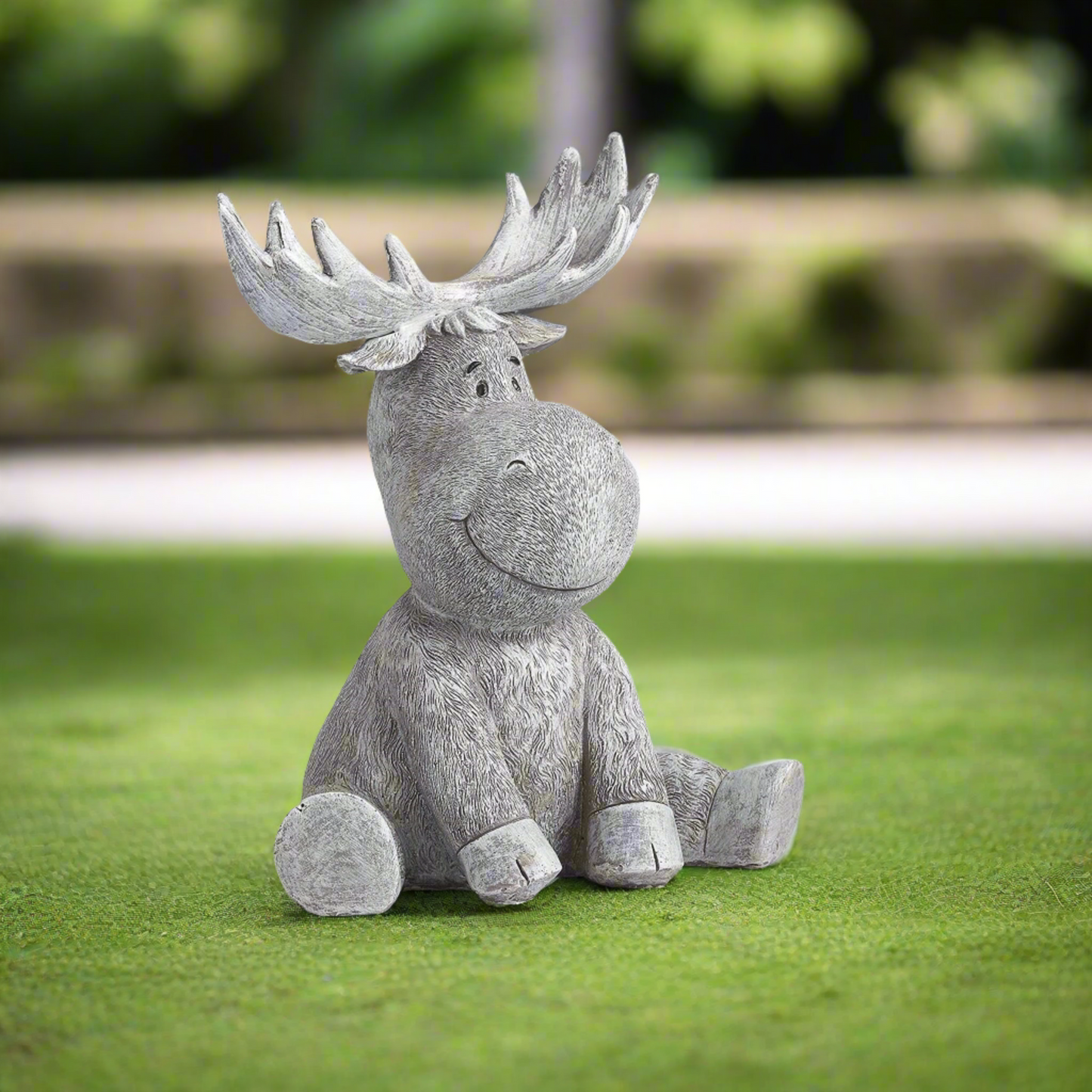 Roman Garden Pudgy Pals Moose Statue 9.5-Inch