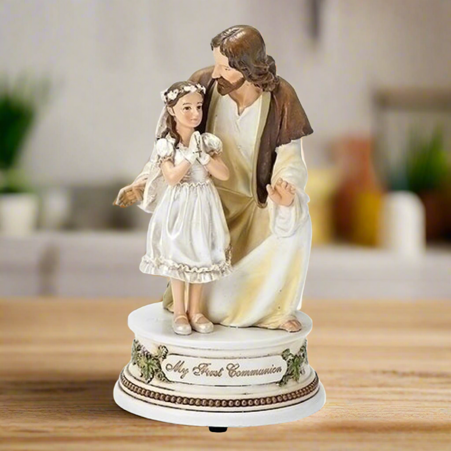 Girl Communion with Jesus Gliterdome