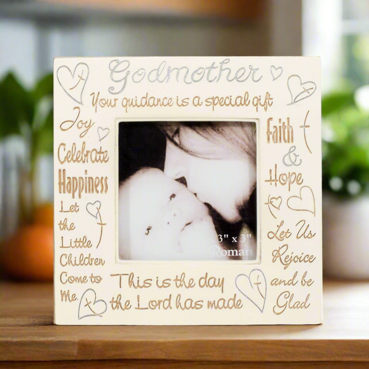 Godmother Heartfelt Words 3X3 Square Frame