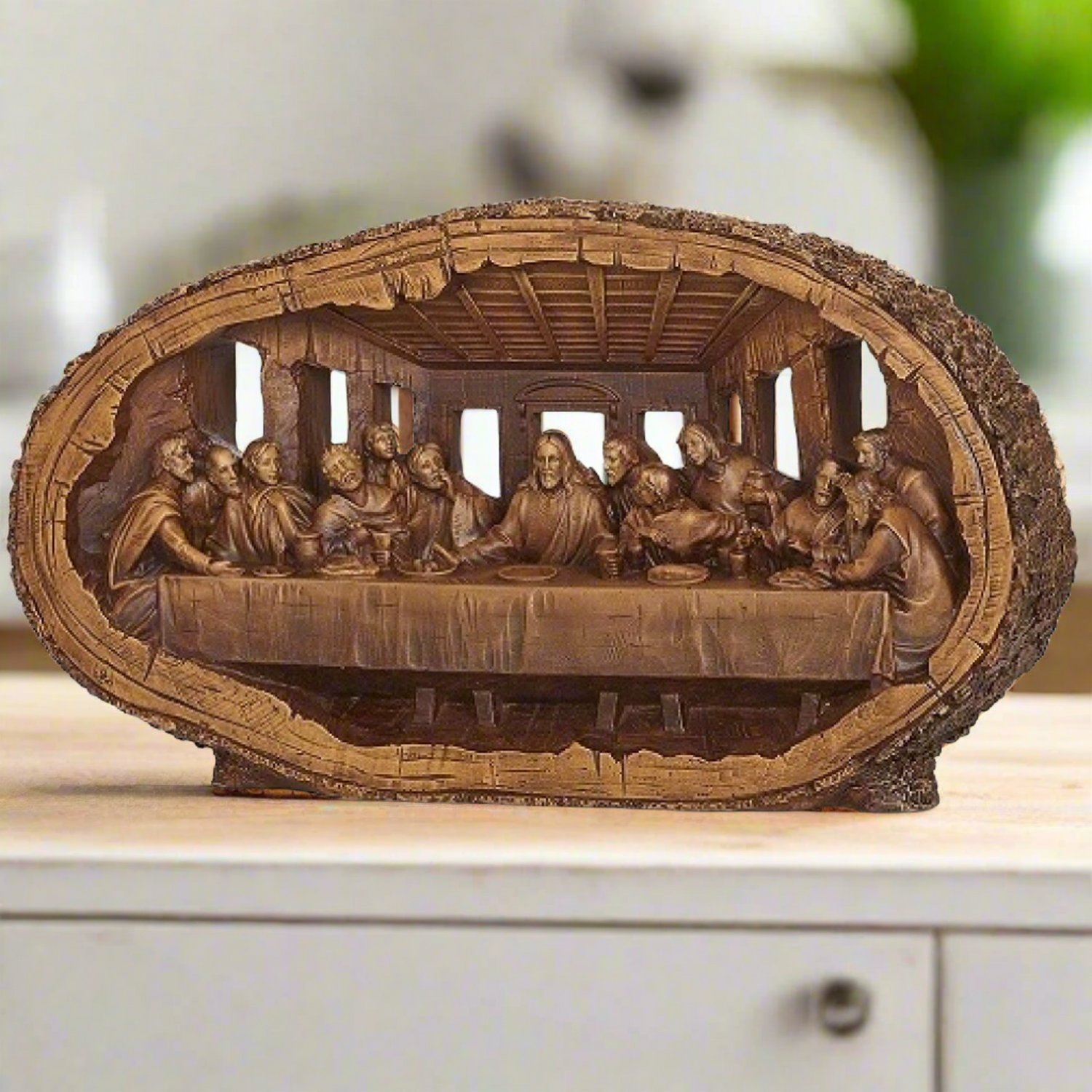 Joseph's Studio Last Supper Carved Wood Look