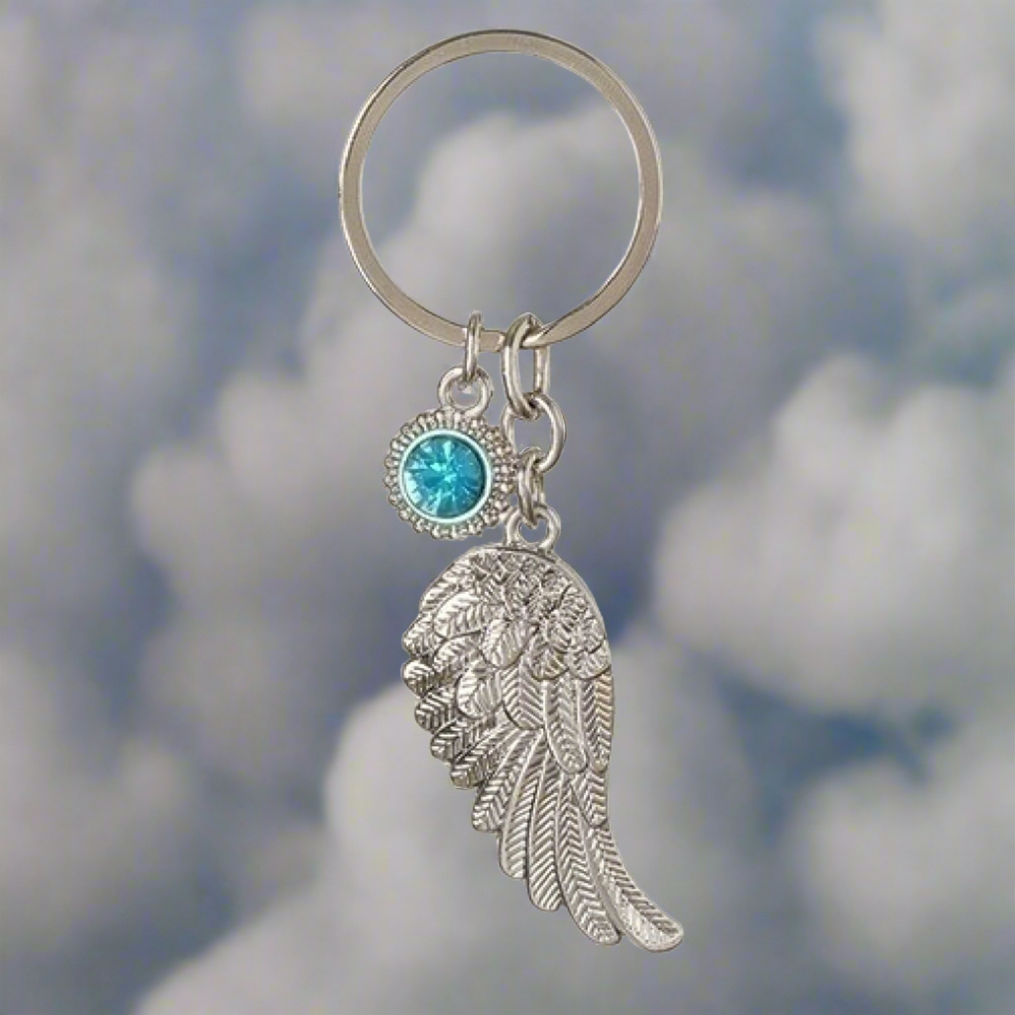 Roman December Angel Wing Keychain