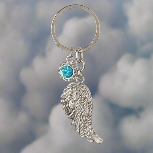 Roman December Angel Wing Keychain