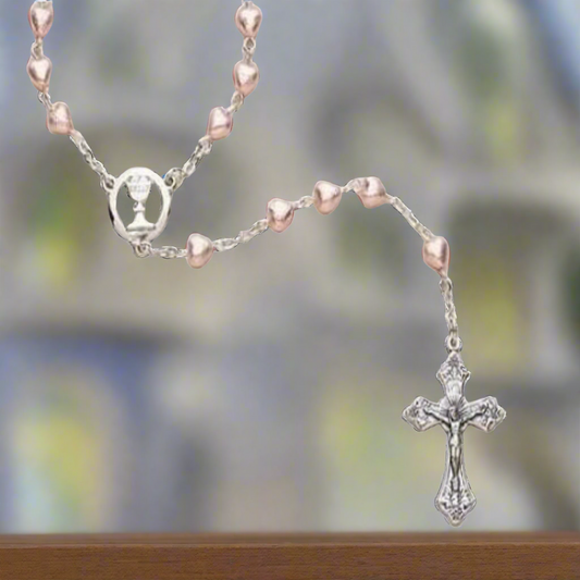 Roman Inc Communion Heart Pearl Rosary