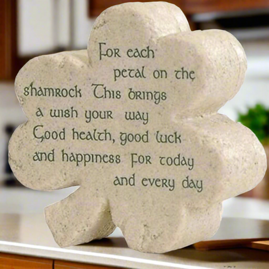 Roman Irish Blessing Desk Shamrock