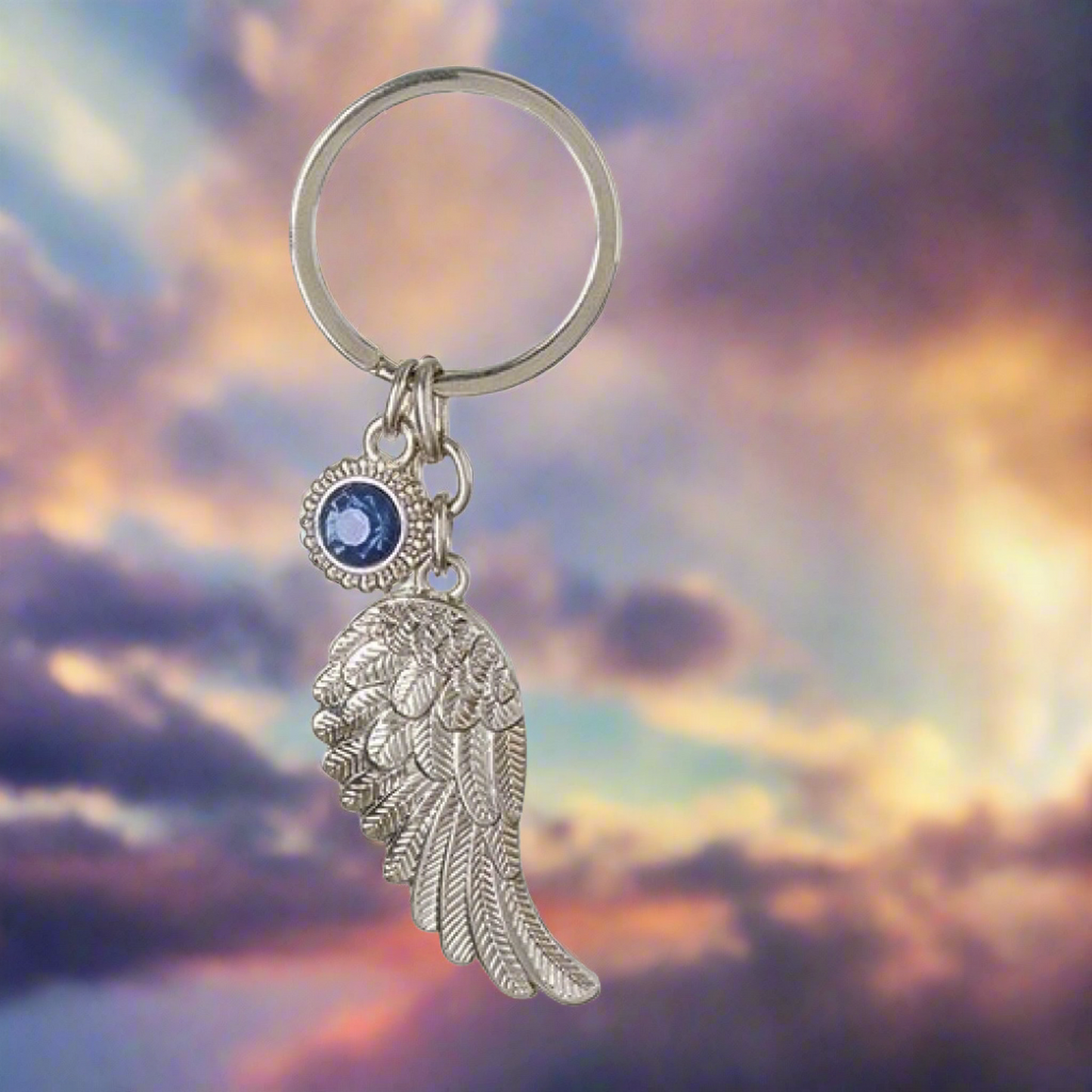 Roman September Angel Wing Keychain