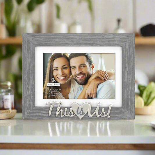 Malden "This is us" Sunwashed Wood Photo Frame