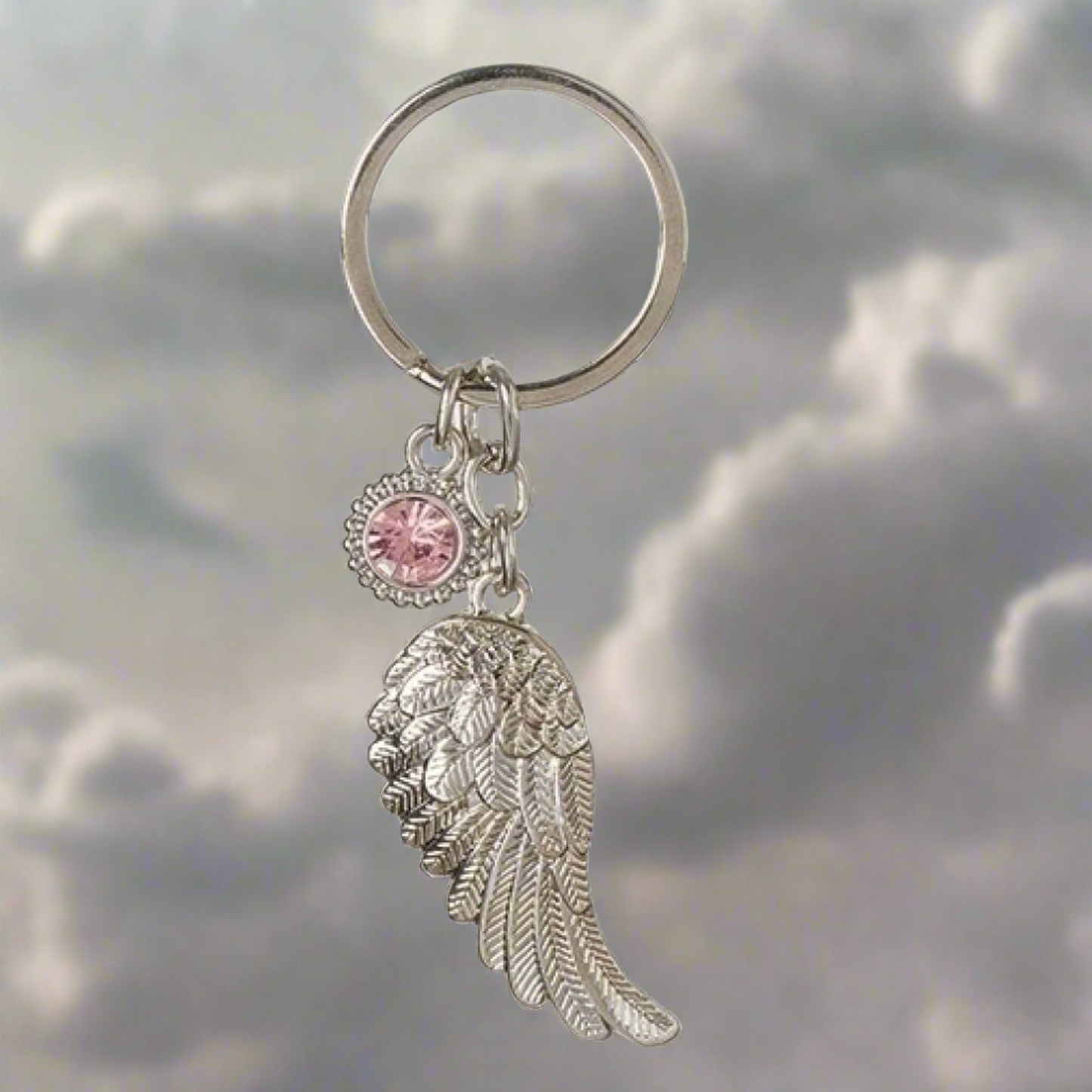 Roman October Angel Wing Keychain