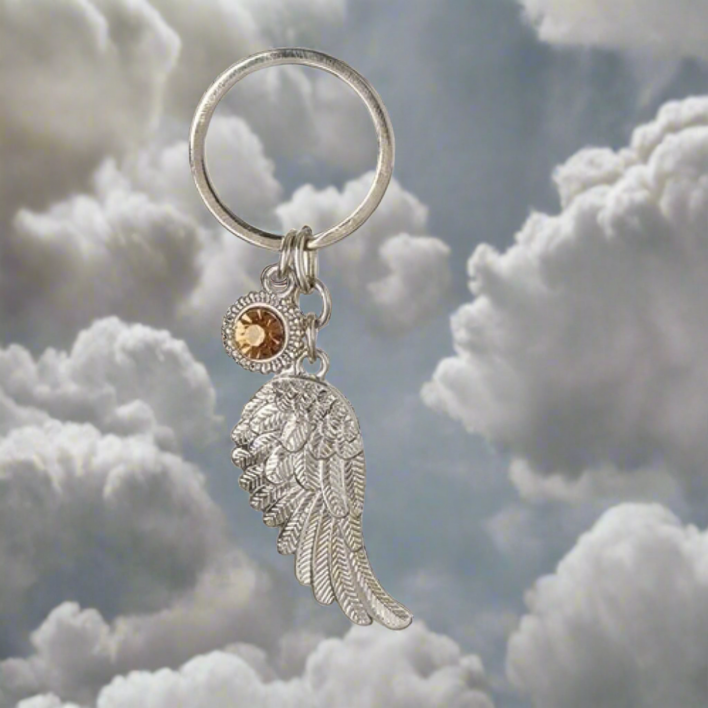 Roman November Angel Wing Keychain