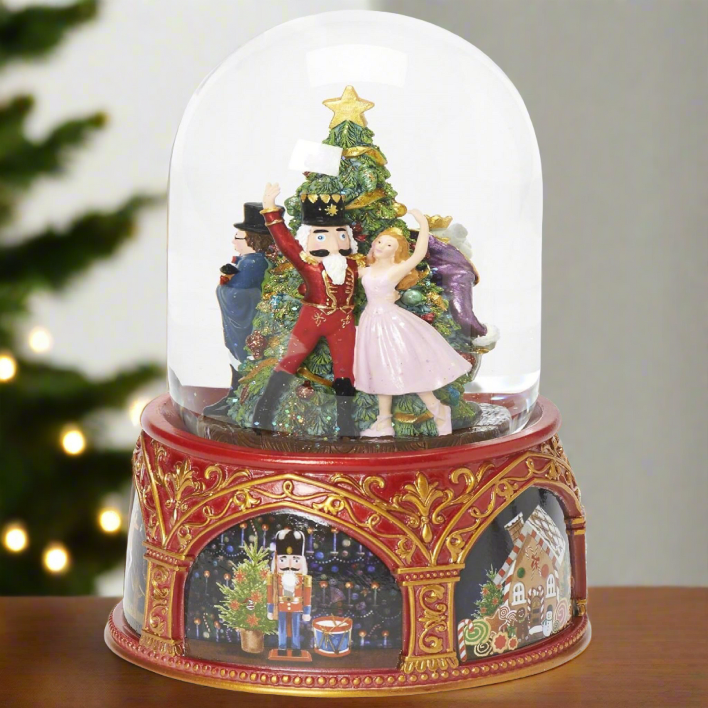 Roman Musical Nutcracker Ballet Snow Globe, Rotation