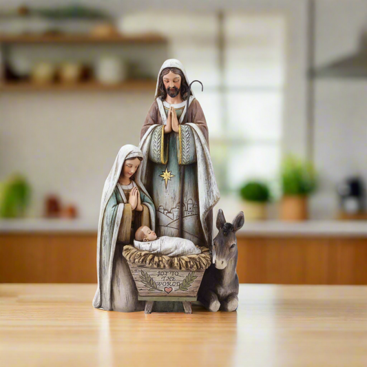 Joseph's Studio Holy Family with Donkey Nativity Scene