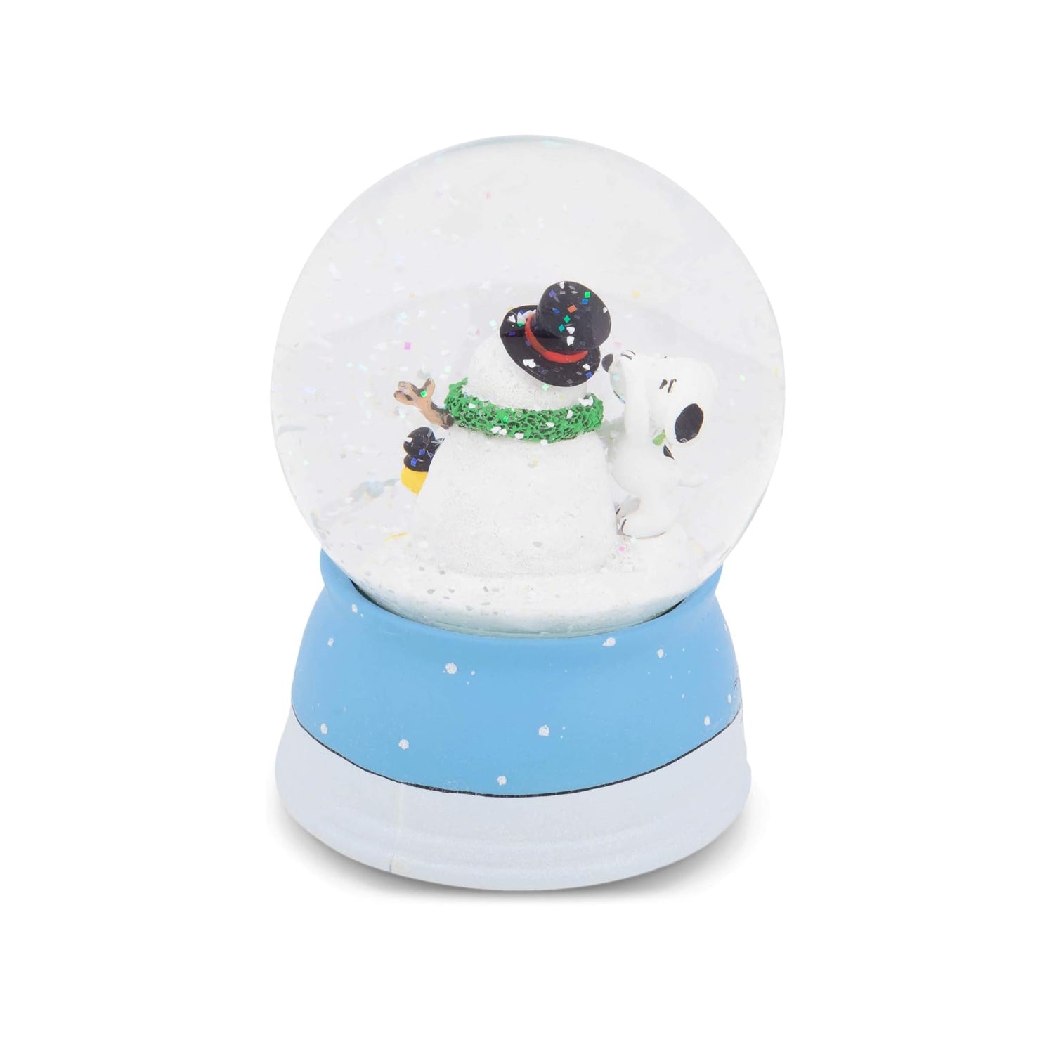 Smiling Snowman Snoopy Dome Tabletop Snow Water Globe