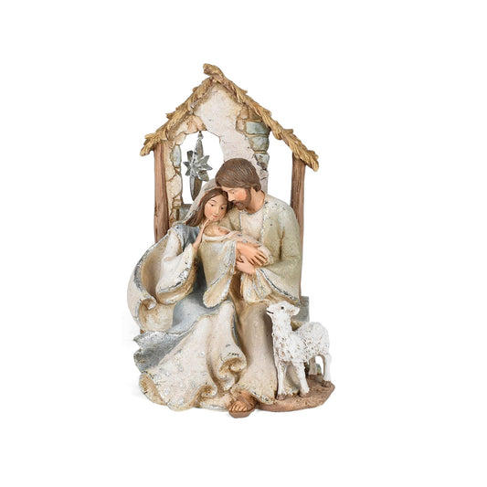 Roman Holy Family with Star in Window Figurine