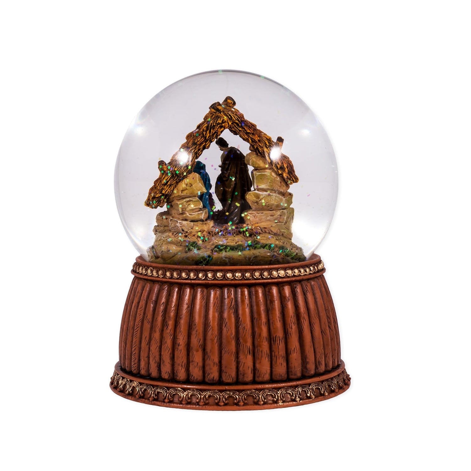 Christmas Nativity 100mm Musical Snow Globe Glitterdome