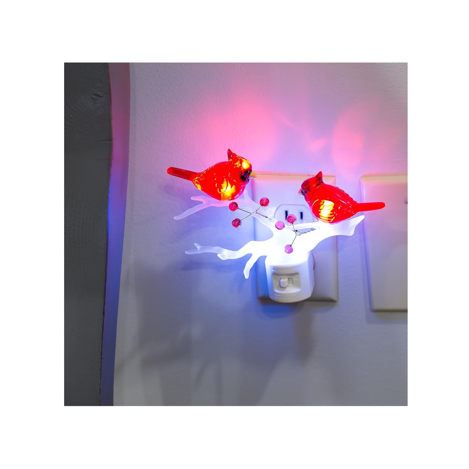 Roman Cardinals on Branch LED Night Light