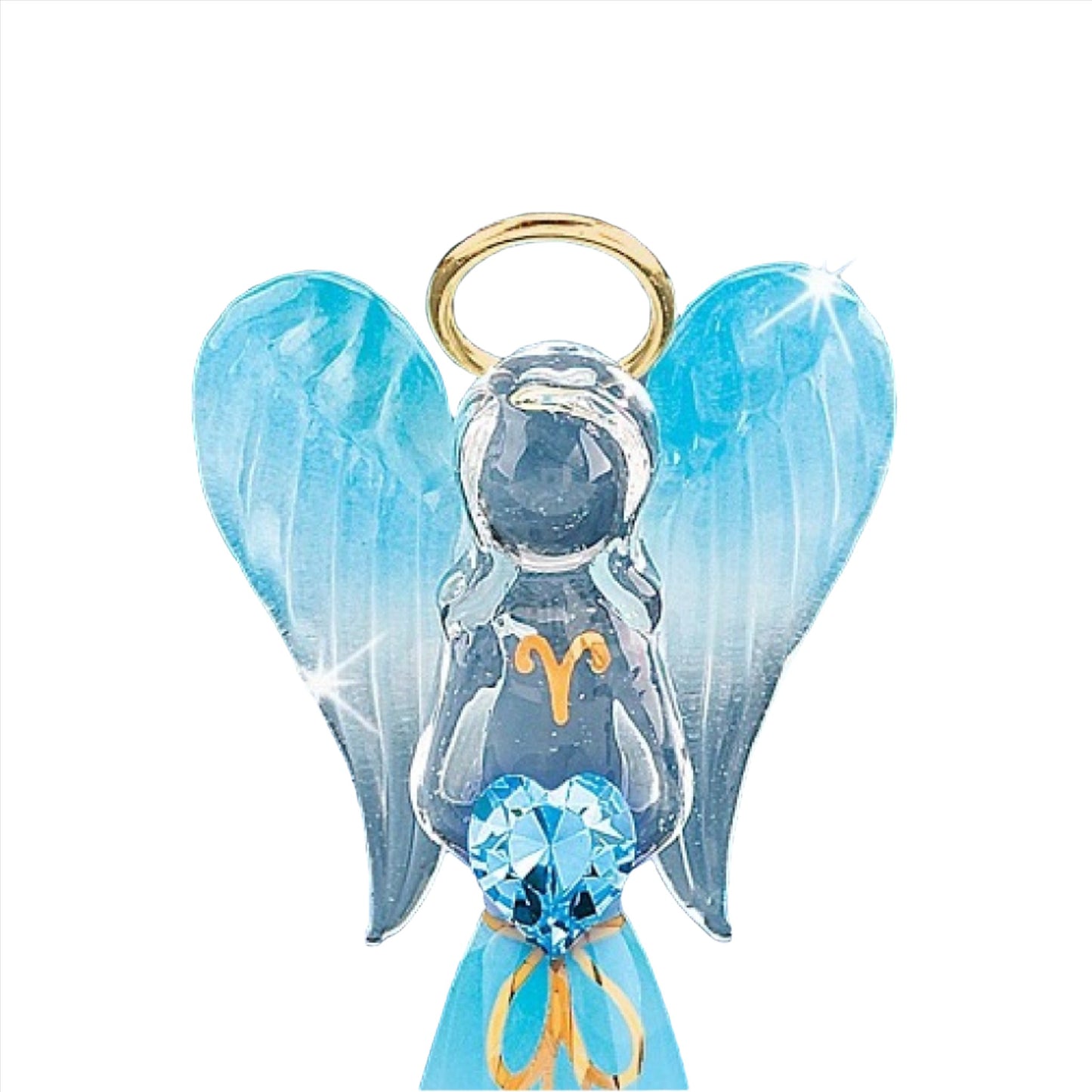 Glass Baron Heavenly Blue Angel Figurine