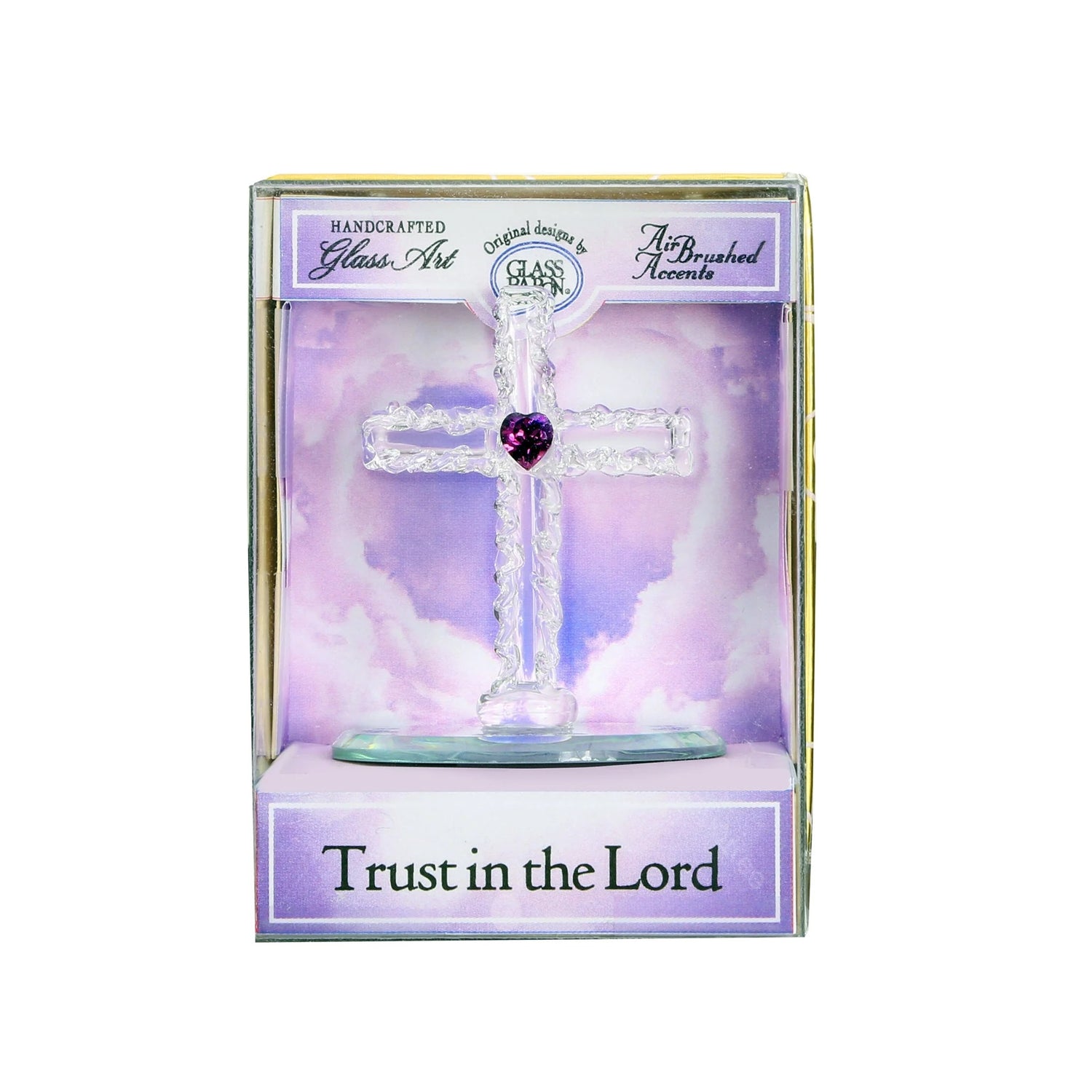 Keepsake Box Cross Trust in the Lord by Glass Baron