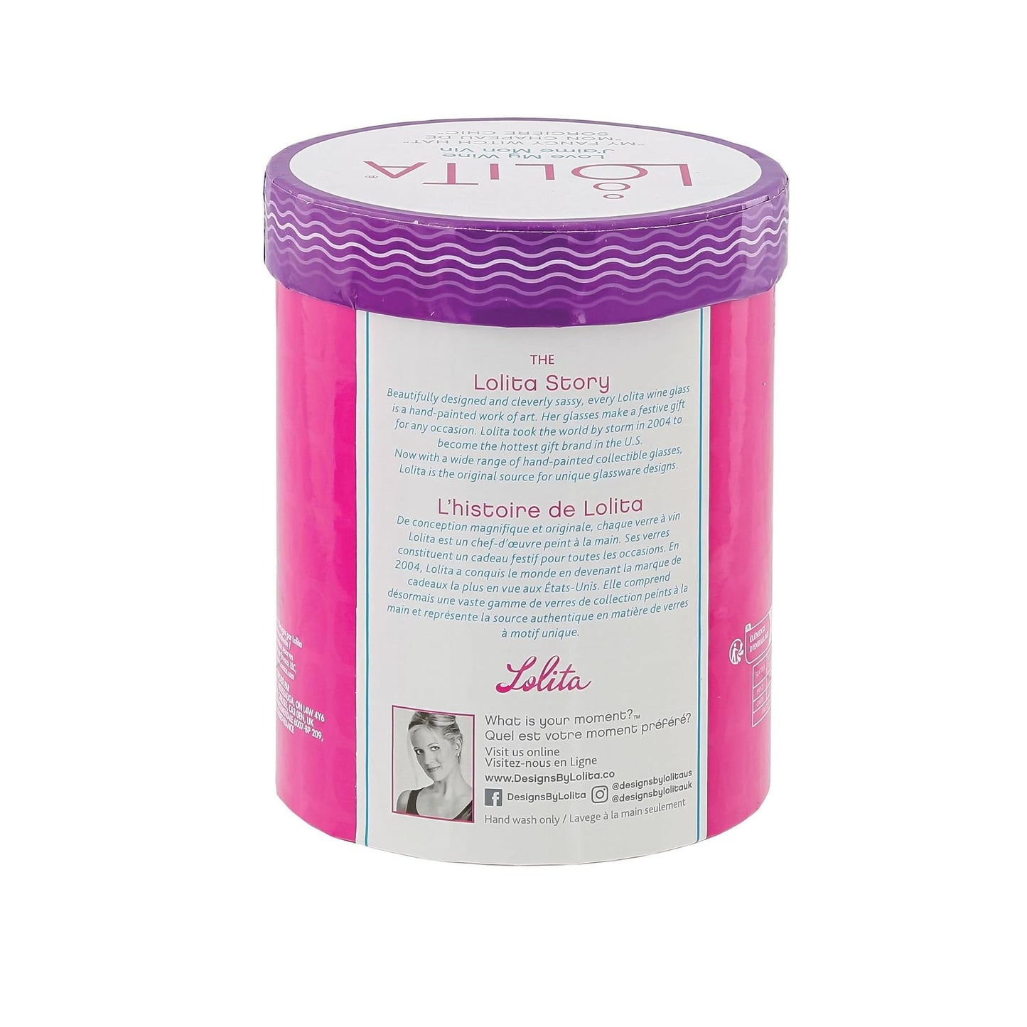 Lolita Halloween My Fancy Witch Hat Hand-Painted Stemless Wine Glass