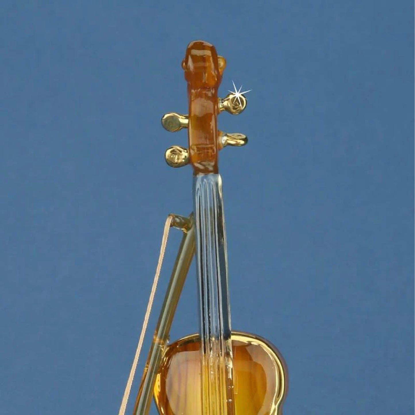 Glass Baron Gold Violin Figurine