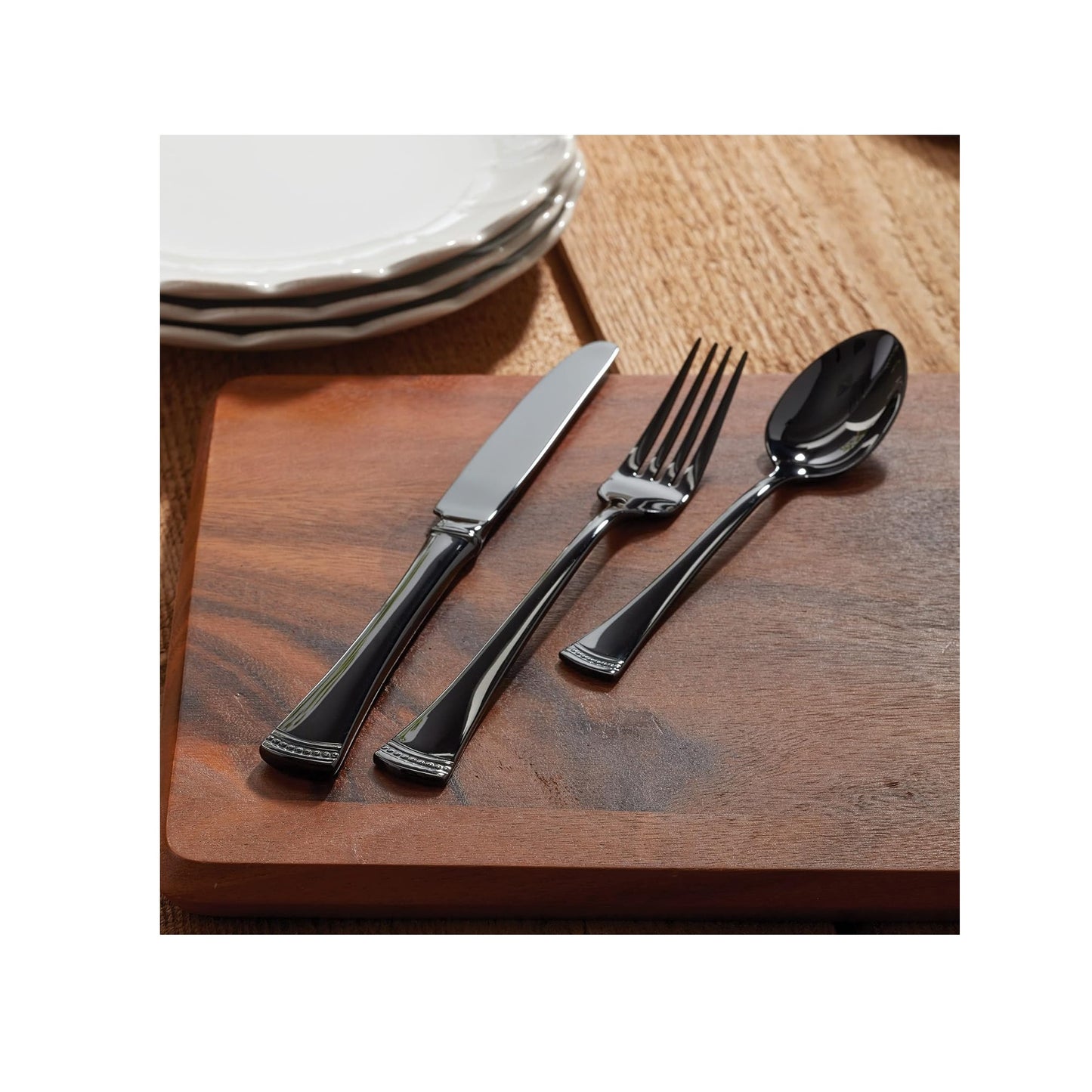 Portola Black 20-Piece Flatware Set by Lenox