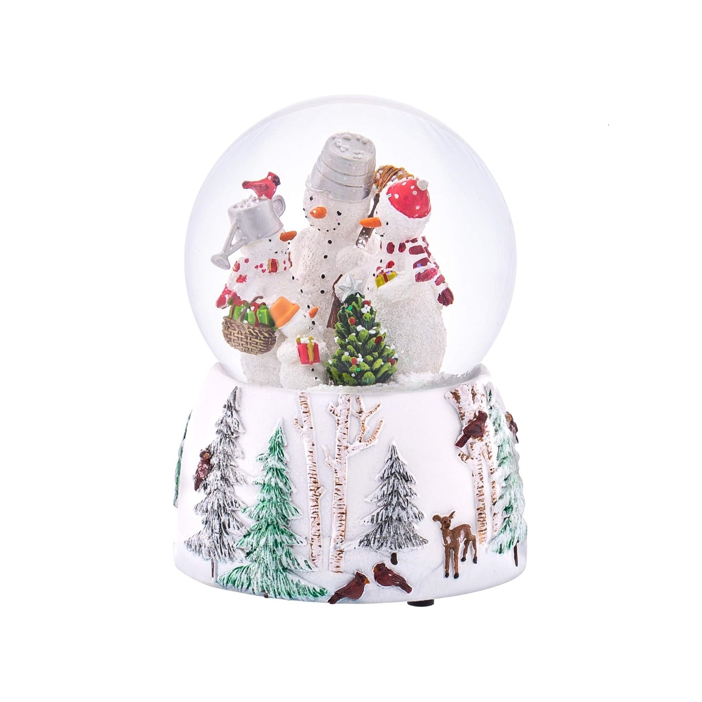 Roman Snowman Family Glitterdome