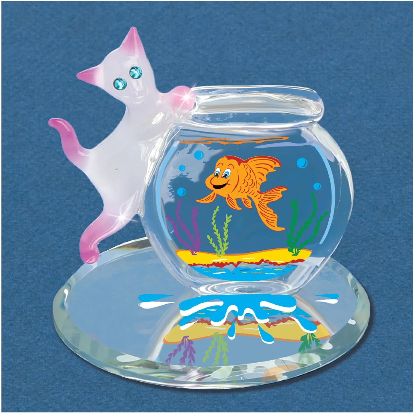 Glass Baron Fishbowl Kitty Figure