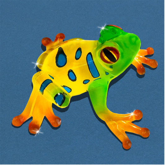 Glass Baron Spotted Frog Figure